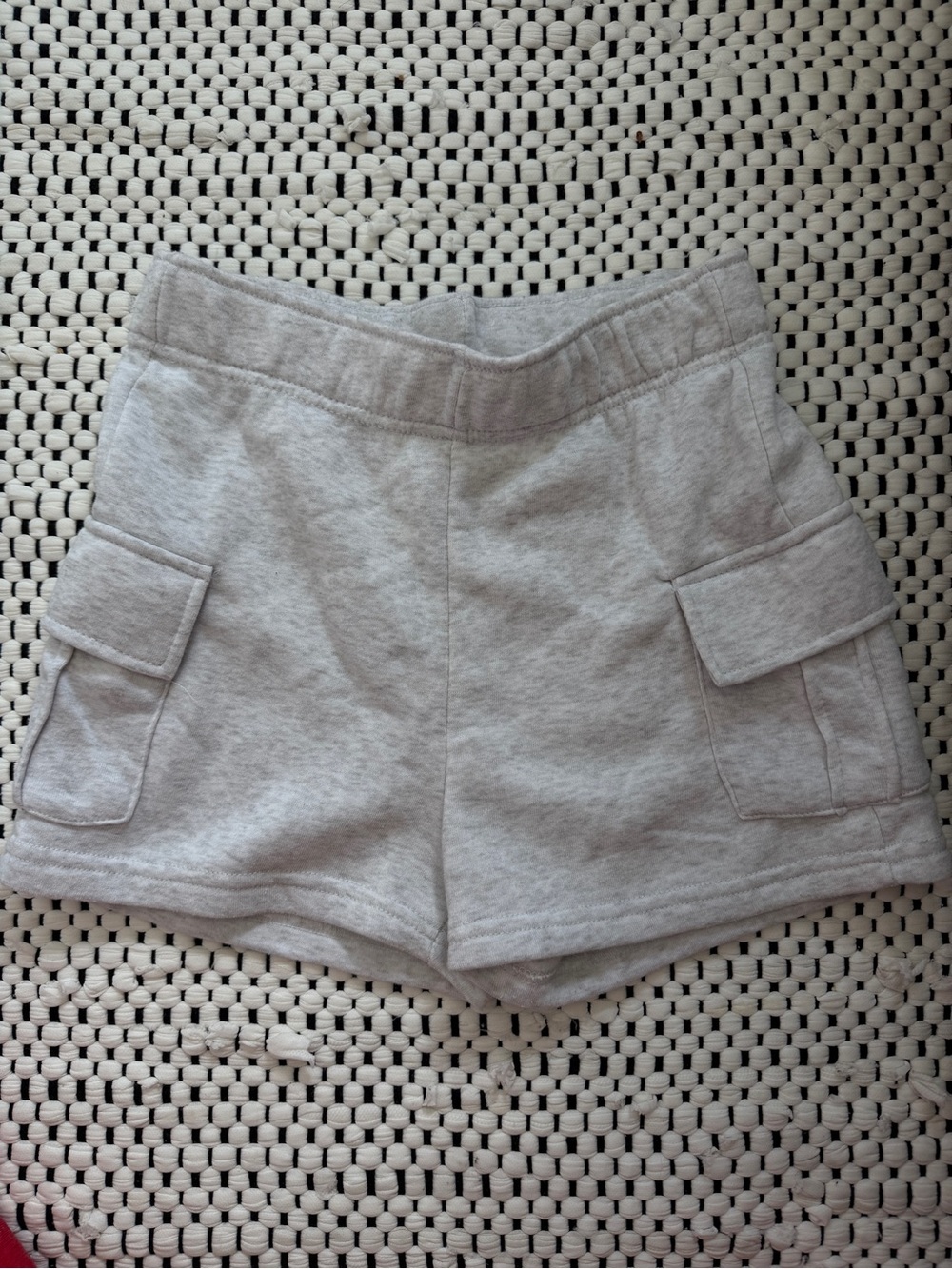 Casual Women's Light Gray Cargo Sweat Shorts
